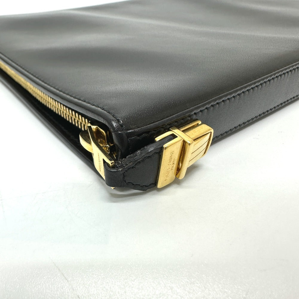 SAINT LAURENT PARIS 326604 ロゴ iPadケース レザー メンズ ブラック - brandshop-reference