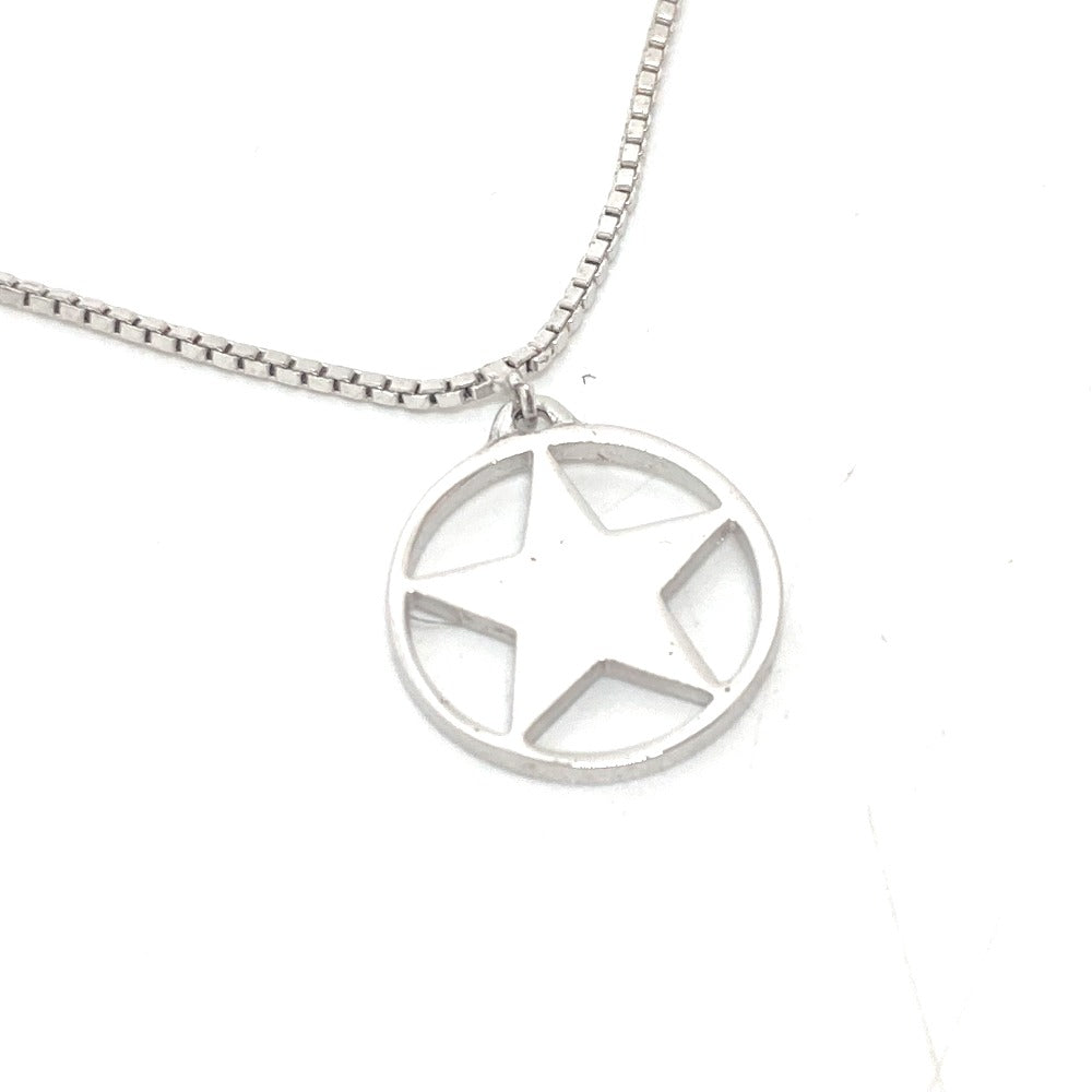 Dior ロゴプレート スター チェーン ネックレス アクセサリー 小物 ネックレス GP レディース シルバー - brandshop-reference