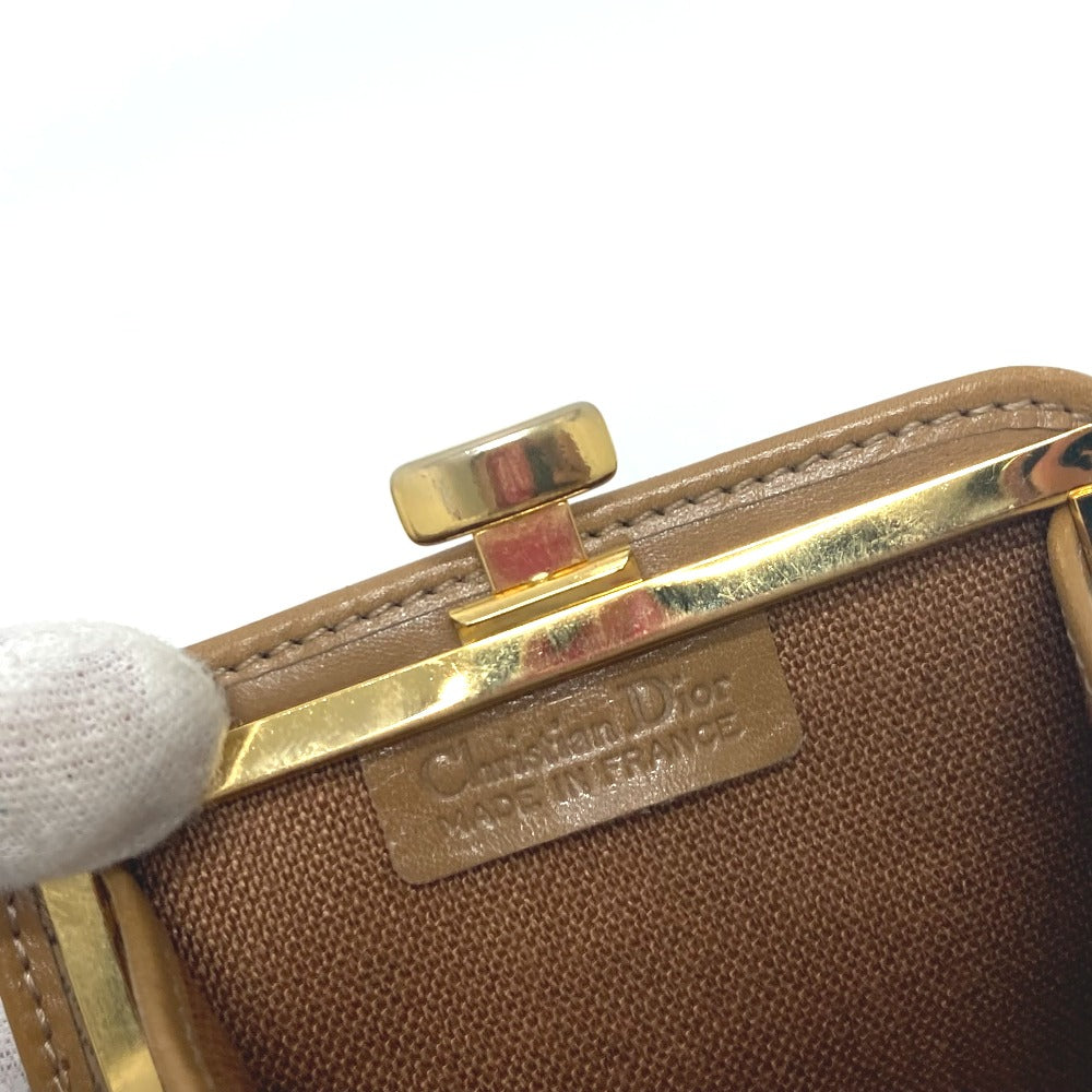 Dior 総柄 がま口 コインケース ケース コインケース レザー レディース ブラウン - brandshop-reference
