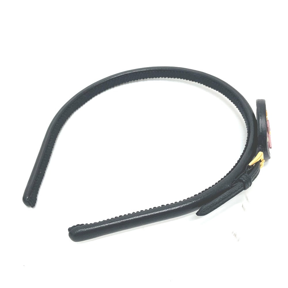 PRADA 7WN ウィッチモチーフ ヘアアクセサリー アクセサリー 小物 カチューシャ レザー レディース ブラック - brandshop-reference