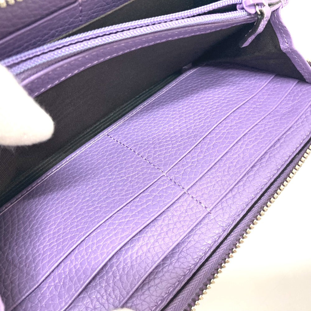 GUCCI 307984 バンブータッセル ラウンドファスナー 長財布 財布 ウォレット 長財布 レザー レディース パープル - brandshop-reference