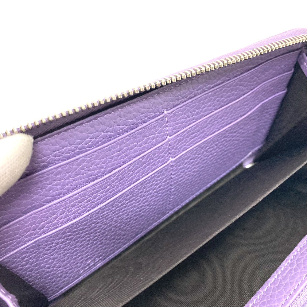 GUCCI 307984 バンブータッセル ラウンドファスナー 長財布 財布 ウォレット 長財布 レザー レディース パープル - brandshop-reference