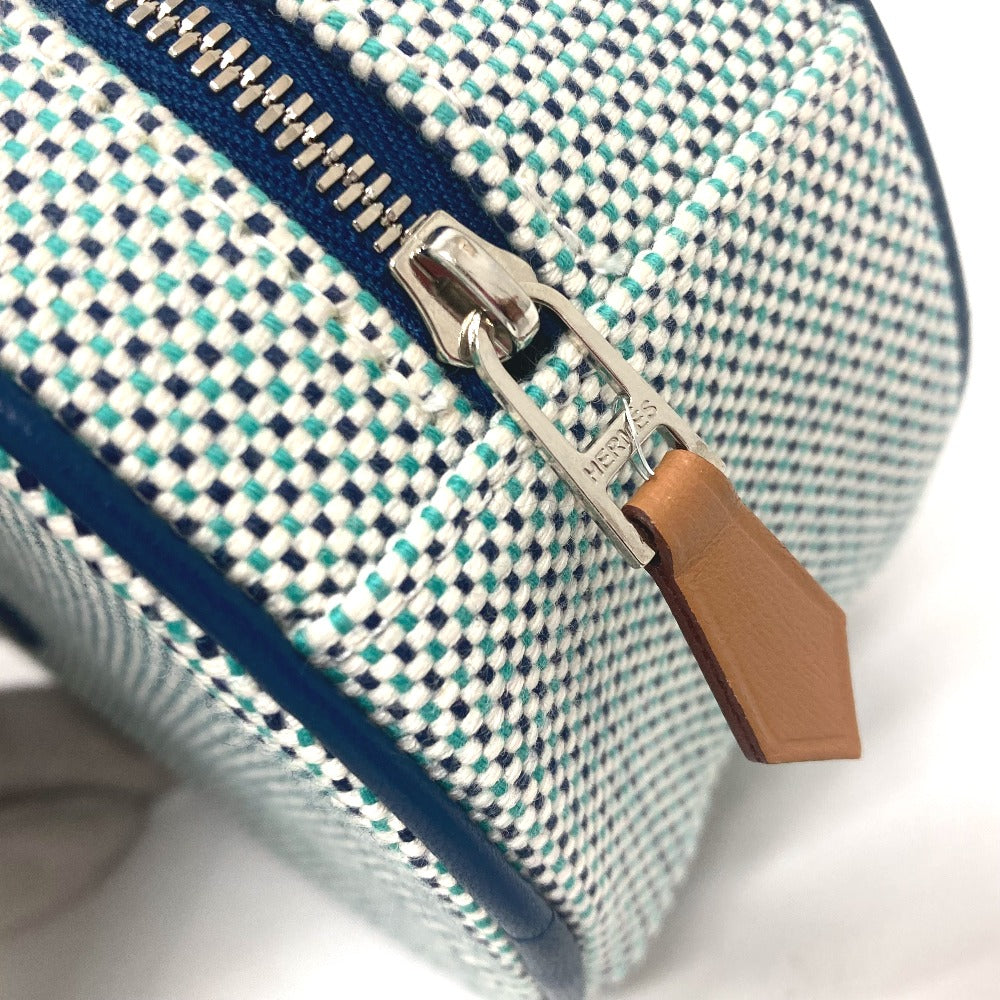 HERMES エヴァジオン マリン マルチポーチ 小物入れ バニティポーチ マルチケース ポーチ トワルアッシュ レディース ブルー