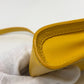 CELINE flour Pochette Shoulder Bag Leather/Canvas Yellow / Beige/SilverHardware Used