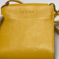 CELINE flour Pochette Shoulder Bag Leather/Canvas Yellow / Beige/SilverHardware Used