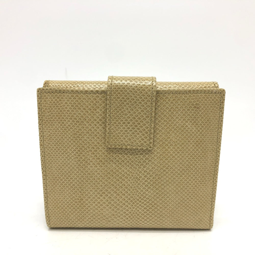 GUCCI GGマーモント ロゴ Ｗホック 二つ折り財布 コンパクトウォレット 2つ折り財布 レザー レディース ベージュ