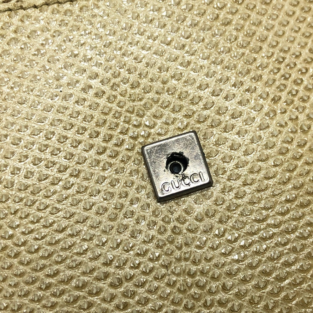 GUCCI GGマーモント ロゴ Ｗホック 二つ折り財布 コンパクトウォレット 2つ折り財布 レザー レディース ベージュ