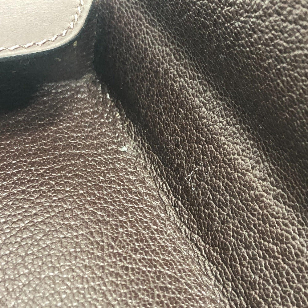 HERMES ドゴン セリエ BOX カバン 小物入れ スクエアクラッチ ミニバッグ パーティーバッグ ポーチ ボックスカーフ レディース ブラウン