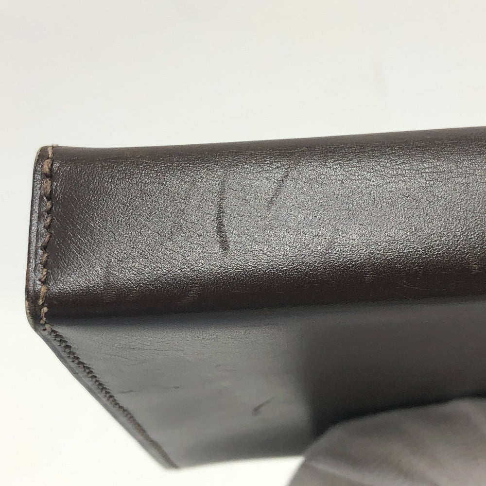 HERMES ドゴン セリエ BOX カバン 小物入れ スクエアクラッチ ミニバッグ パーティーバッグ ポーチ ボックスカーフ レディース ブラウン
