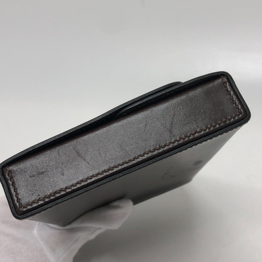 HERMES ドゴン セリエ BOX カバン 小物入れ スクエアクラッチ ミニバッグ パーティーバッグ ポーチ ボックスカーフ レディース ブラウン