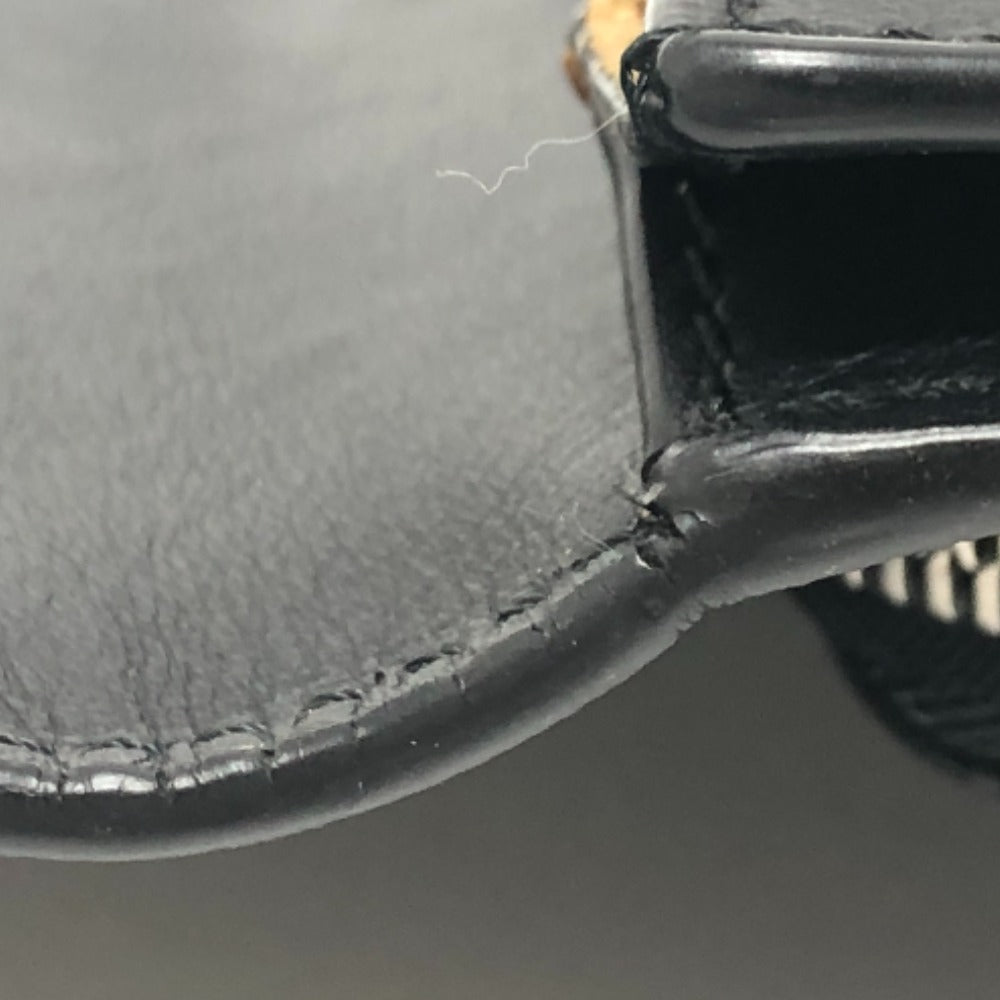LOEWE ロゴ ガゼットフラット クロスボディ ポシェット ショルダーバッグ レザー レディース ブラック