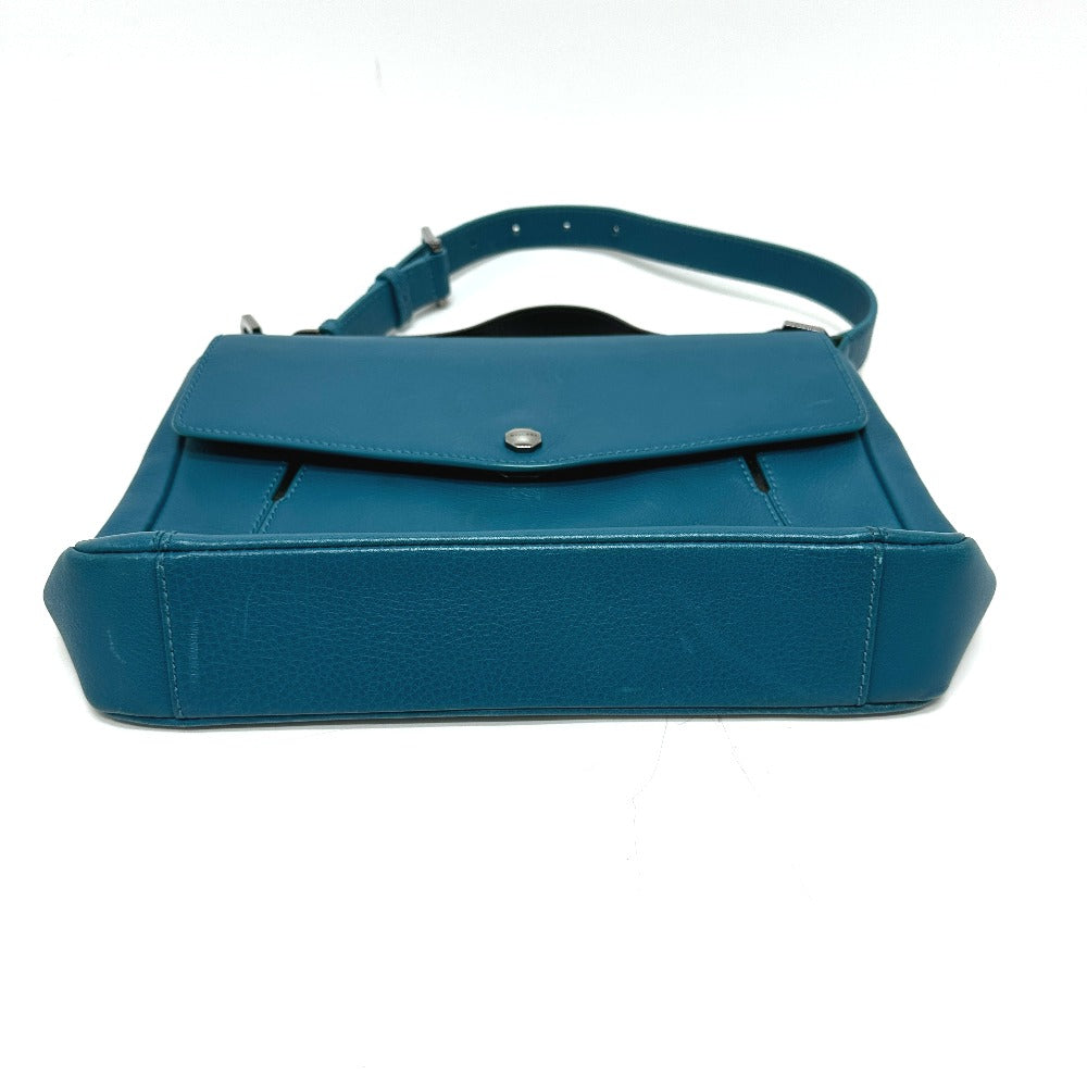 BVLGARI 38639 フラップ 2WAYバッグ カバン バッグ ハンドバック ハンドバッグ レザー レディース ターコイズブルー