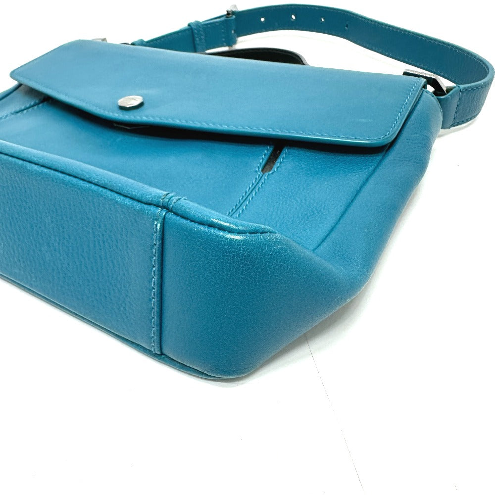 BVLGARI 38639 フラップ 2WAYバッグ カバン バッグ ハンドバック ハンドバッグ レザー レディース ターコイズブルー