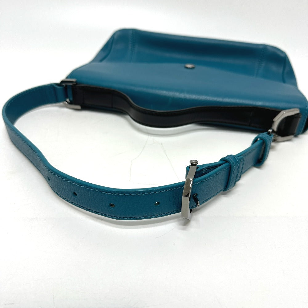 BVLGARI 38639 フラップ 2WAYバッグ カバン バッグ ハンドバック ハンドバッグ レザー レディース ターコイズブルー