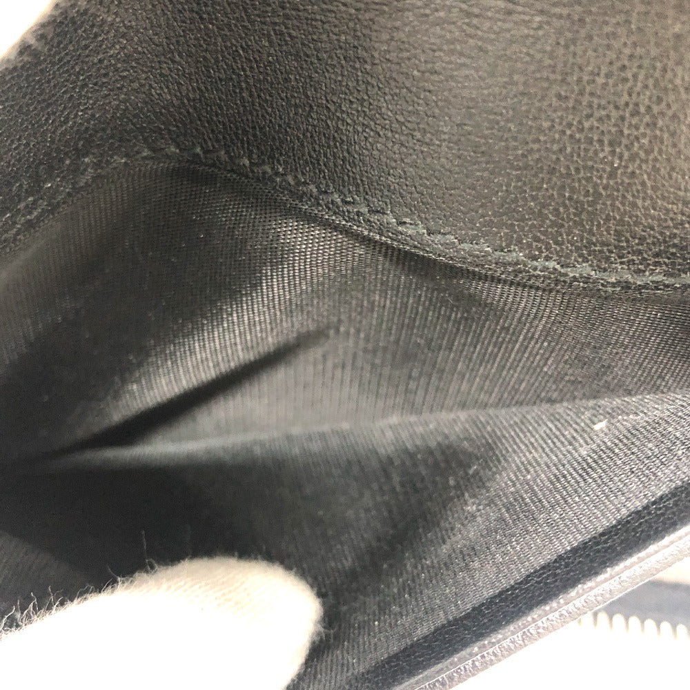 VALENTINO Ｖロゴ 二つ折り財布 ミドルウォレット 小物 2つ折り財布 レザー ユニセックス ブラック