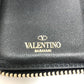 VALENTINO Ｖロゴ 二つ折り財布 ミドルウォレット 小物 2つ折り財布 レザー ユニセックス ブラック