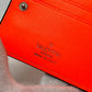 VALENTINO VLTN ロゴ ネックストラップ ウォレット ウォレット 折りたたみ財布 2つ折り財布 レザー レディース オレンジ