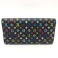 LOUIS VUITTON M93747 ポルトフォイユ サラ 財布 ウォレット フラップ 長財布 モノグラムマルチカラーキャンバス レディース ブラック