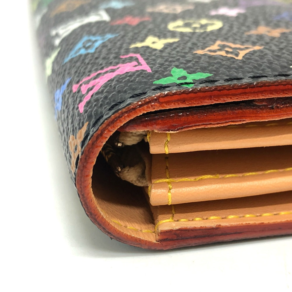 LOUIS VUITTON M93747 ポルトフォイユ サラ 財布 ウォレット フラップ 長財布 モノグラムマルチカラーキャンバス レディース ブラック