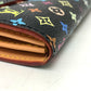 LOUIS VUITTON M93747 ポルトフォイユ サラ 財布 ウォレット フラップ 長財布 モノグラムマルチカラーキャンバス レディース ブラック