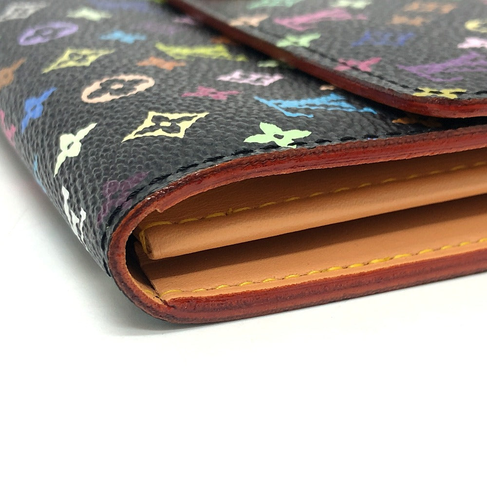 LOUIS VUITTON M93747 ポルトフォイユ サラ 財布 ウォレット フラップ 長財布 モノグラムマルチカラーキャンバス レディース ブラック