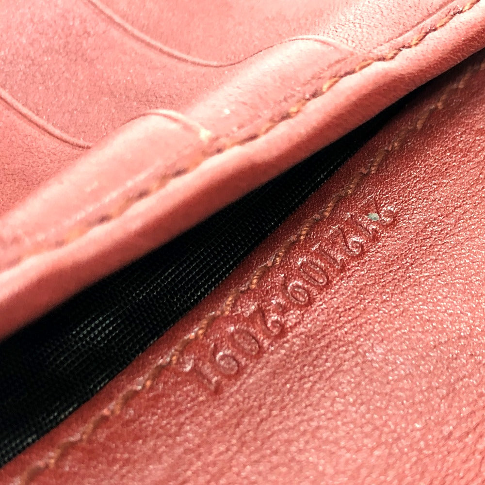 GUCCI 212109 GG シマライン 財布 ウォレット フラップ 長財布 シマレザー レディース レッド