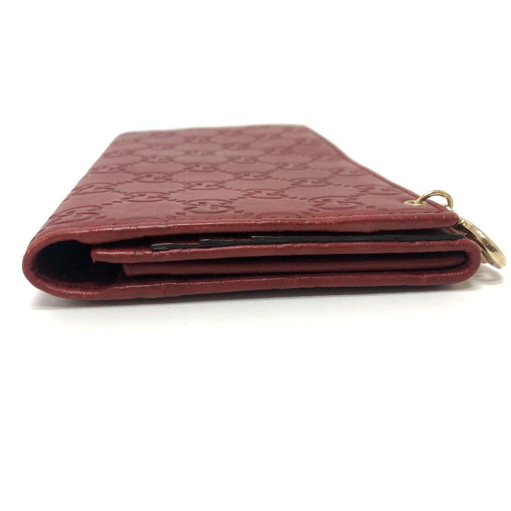 GUCCI 212109 GG シマライン 財布 ウォレット フラップ 長財布 シマレザー レディース レッド