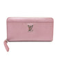 LOUIS VUITTON M69812 ジッピー ロックミー 財布 ラウンド ファスナー ロングウォレット 長財布 レザー レディース メタリックピンク