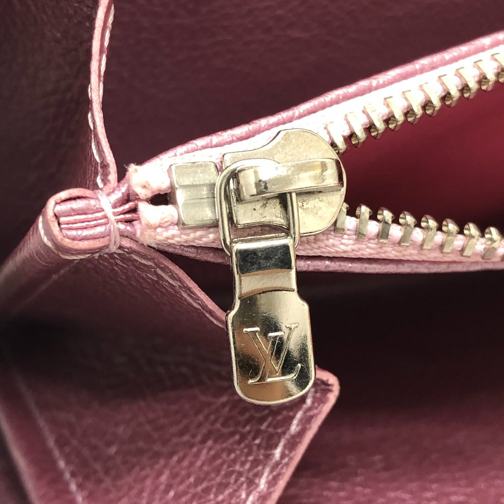 LOUIS VUITTON M69812 ジッピー ロックミー 財布 ラウンド ファスナー ロングウォレット 長財布 レザー レディース メタリックピンク