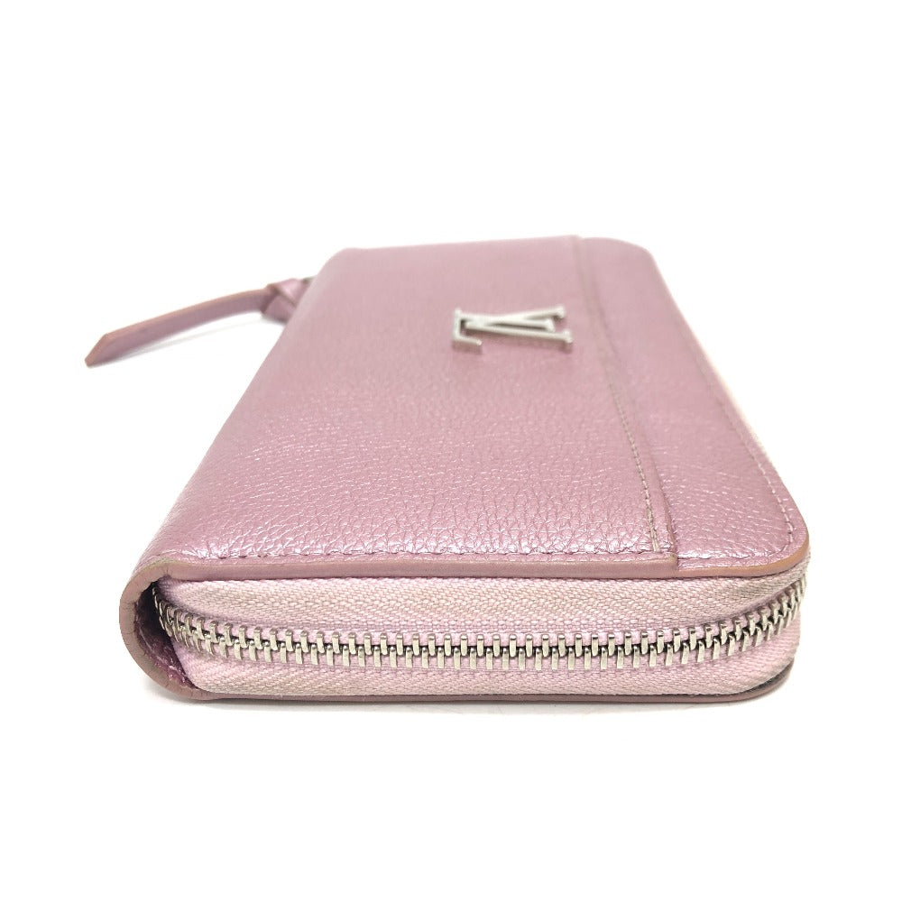 LOUIS VUITTON M69812 ジッピー ロックミー 財布 ラウンド ファスナー ロングウォレット 長財布 レザー レディース メタリックピンク