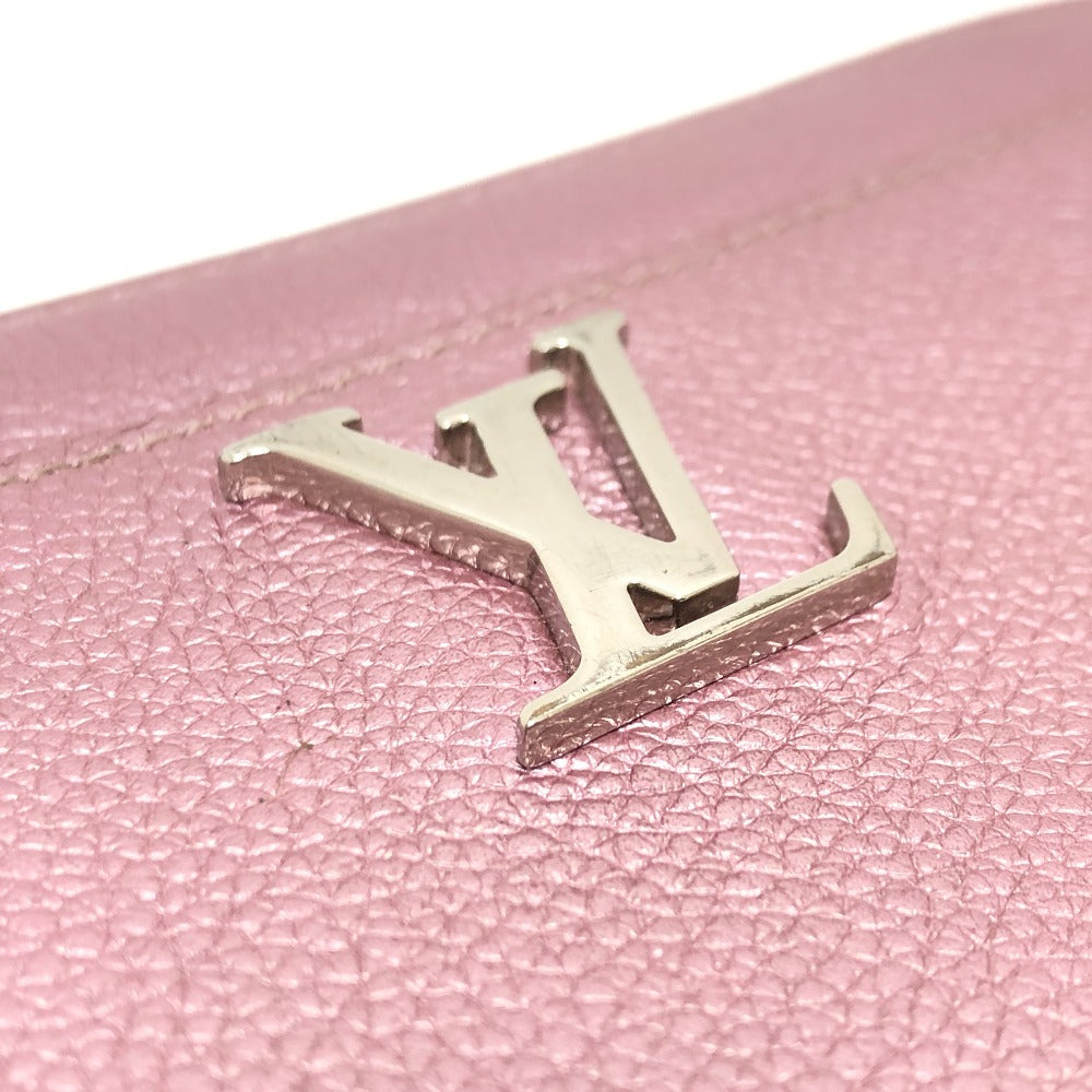 LOUIS VUITTON M69812 ジッピー ロックミー 財布 ラウンド ファスナー ロングウォレット 長財布 レザー レディース メタリックピンク