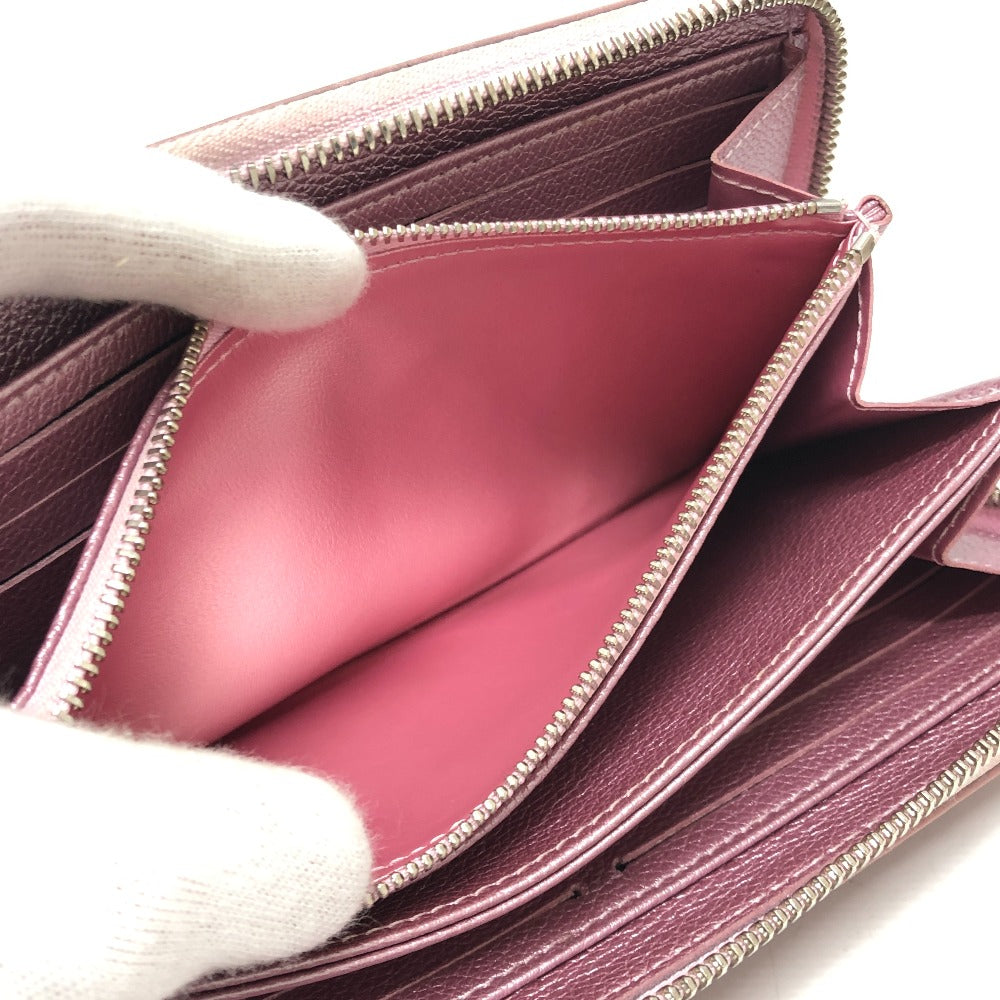 LOUIS VUITTON M69812 ジッピー ロックミー 財布 ラウンド ファスナー ロングウォレット 長財布 レザー レディース メタリックピンク
