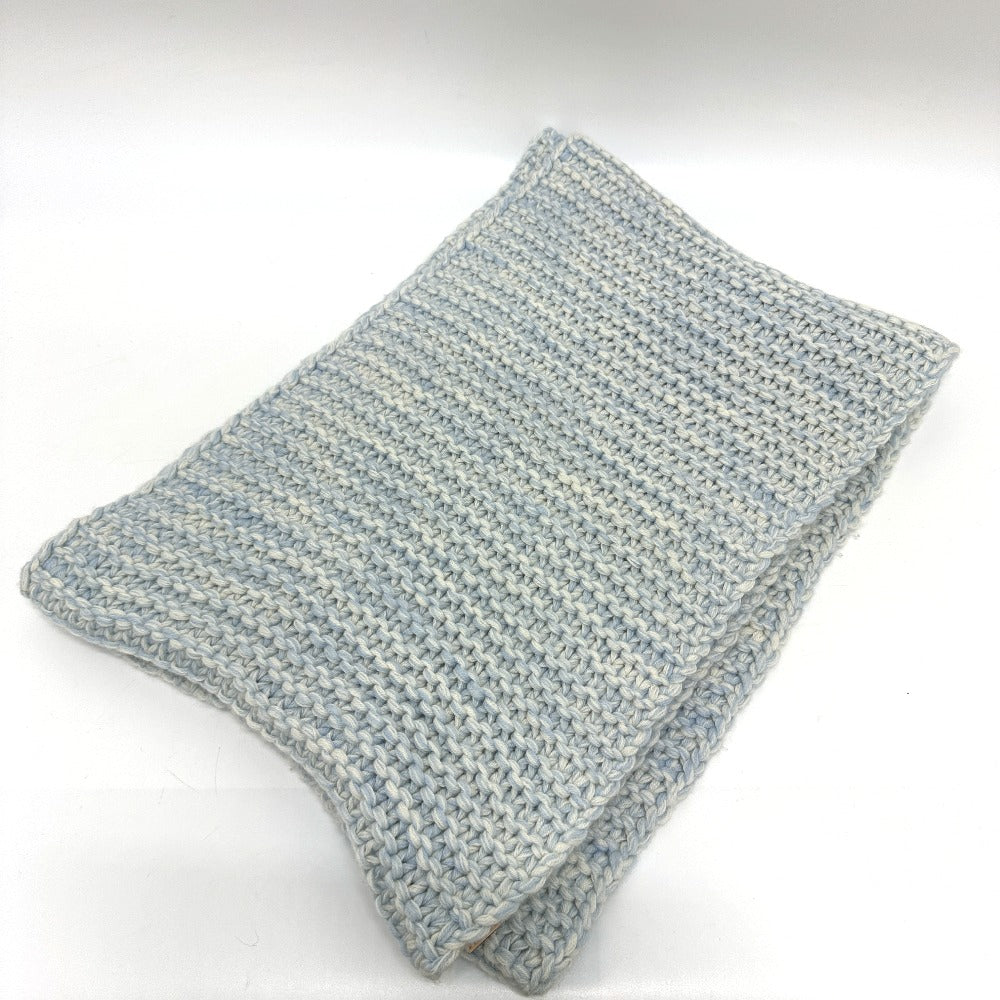 LOUIS VUITTON M70433 編み込み マフラー カシミヤ レディース ブルー