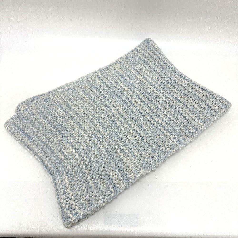 LOUIS VUITTON M70433 編み込み マフラー カシミヤ レディース ブルー