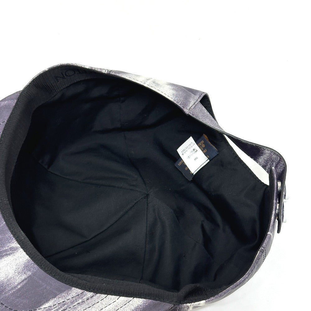 LOUIS VUITTON MP2334 キャスケット・タイ ダイクイル1.0 帽子 キャップ レザー メンズ グレー×ホワイト