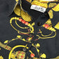 HERMES Vintage Twill Reine Apparel Long Sleeve Shirt, Silk, Women's, Black and Gold