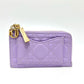 Dior S0965ONMJ Lady Dior Cosmos Zip Card Case/Coin Case Leather Women's Purple