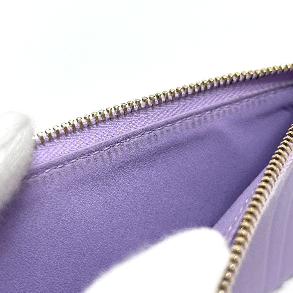Dior S0965ONMJ Lady Dior Cosmos Zip Card Case/Coin Case Leather Women's Purple