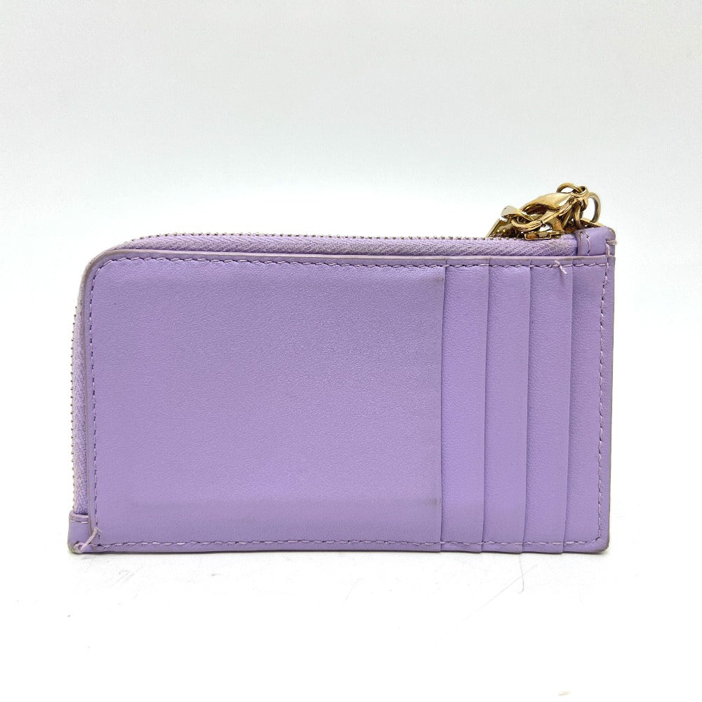 Dior S0965ONMJ Lady Dior Cosmos Zip Card Case/Coin Case Leather Women's Purple