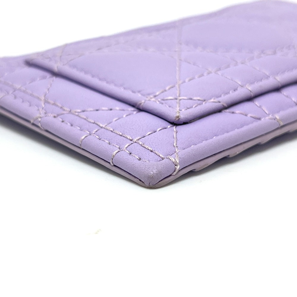 Dior S0965ONMJ Lady Dior Cosmos Zip Card Case/Coin Case Leather Women's Purple