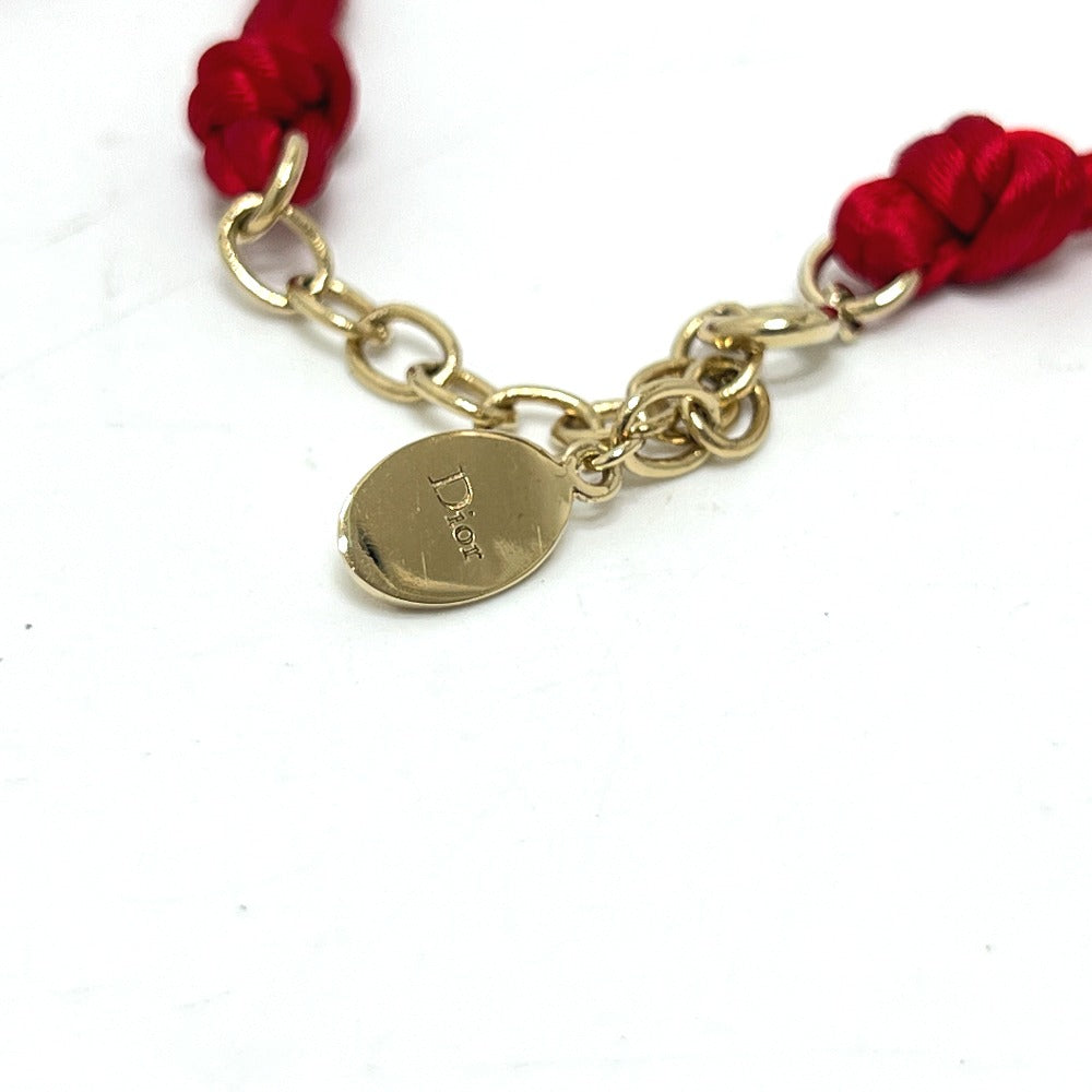 Dior Rabbit Motif Necklace Choker Metal Women's Gold