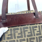 FENDI Zucca pattern foldable tote bag in leather/canvas, brown, for women