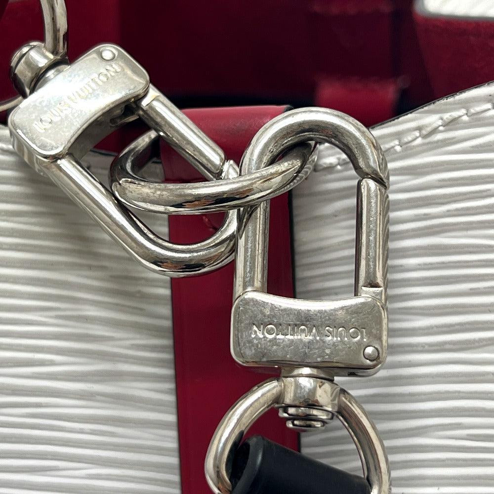 LOUIS VUITTON M55556 NeoNoe BB Brompton Optique Tricolor Drawstring Shoulder Bag in Epi Leather, White, Black, and Red