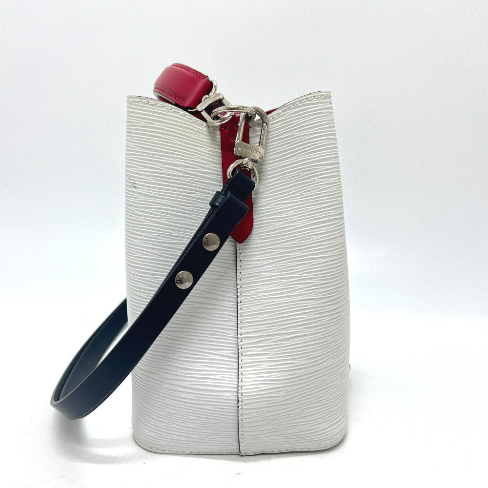 LOUIS VUITTON M55556 NeoNoe BB Brompton Optique Tricolor Drawstring Shoulder Bag in Epi Leather, White, Black, and Red