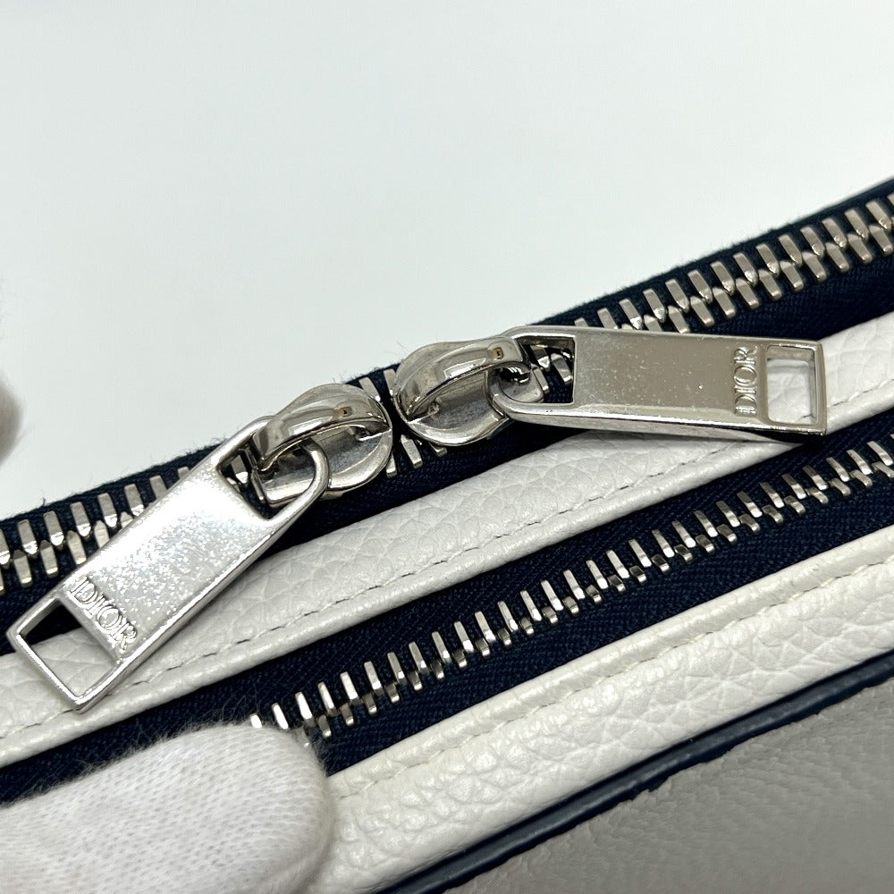 Dior ディオール×ステューシーコラボ カバン バッグ 斜め掛け ショルダーバッグ レザー レディース ホワイト
