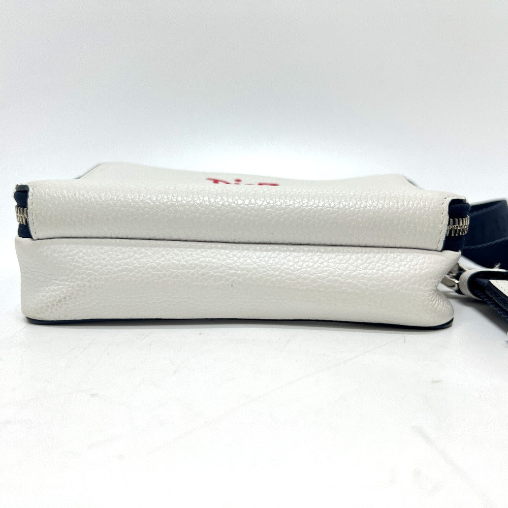 Dior ディオール×ステューシーコラボ カバン バッグ 斜め掛け ショルダーバッグ レザー レディース ホワイト
