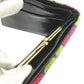 Roberta di Camerino Women's Velvet/Leather Bi-fold Wallet with Clasp and Logo, Multicolor