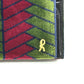 Roberta di Camerino Women's Velvet/Leather Bi-fold Wallet with Clasp and Logo, Multicolor