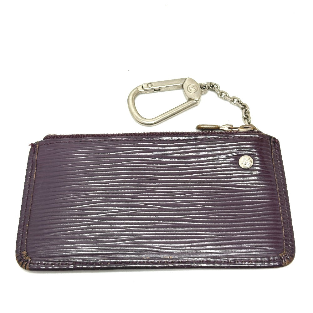 LOUIS VUITTON M6380K Pochette Cle, Key Case with Chain, Coin Case, Epi Leather, Women's, Cassis