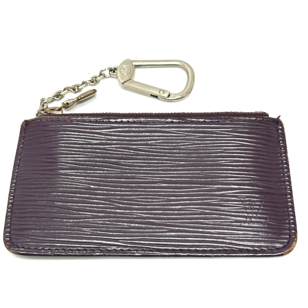 LOUIS VUITTON M6380K Pochette Cle, Key Case with Chain, Coin Case, Epi Leather, Women's, Cassis